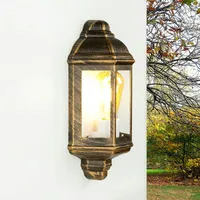 Licht-Erlebnisse Wandlampe Antik E27 IP44 elegant