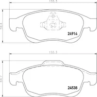 HELLA PAGID HELLA Bremsbelagsatz, Scheibenbremse 8DB 355 014-791