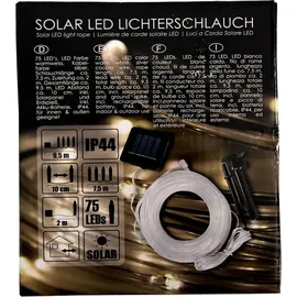 Mojawo Solar LED Lichterschlauch Solarpanel Erdspieß warmweiss Innen & Aussen