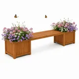 MuCoLa 2in1 Gartenbank 180 x 40 x 40 cm Braun