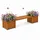 MuCoLa 2in1 Gartenbank 180 x 40 x 40 cm Braun