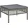 vidaXL Gartenhocker mit Kissen Grau Poly Rattan