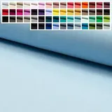 Premium Jersey Uni Stoff mit 150 cm Breite, Hochwertiger Baumwolljersey in Oeko-Tex 100, Meterware ab 25 cm Zuschnitt - ca. 60 Farben immer vorrätig (41. Zartblau)