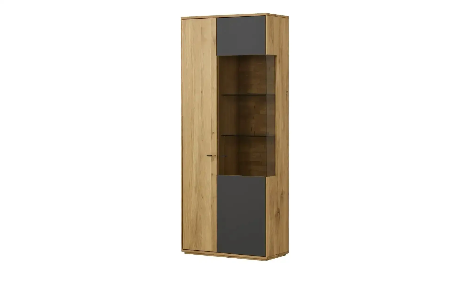 Wohnwert Vitrine  Rhodos , holzfarben , Maße (cm): B: 85 H: 206 T: 40.0