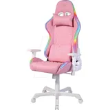 deltaco GAM-080 Gamingstuhl Kunstleder m. RGB LED pink