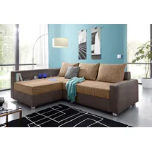 Collection AB Ecksofa Relax L-Form«, inklusive Bettfunktion, Federkern, wahlweise mit RGB-LED-Beleuchtung braun