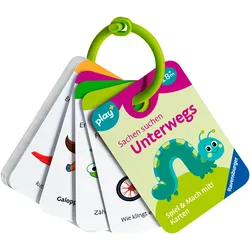 Spiel RAVENSBURGER "Play+ Spiel & Mach mit Karten: Sachen suchen: unterwegs", bunt, Spiele, Kinder