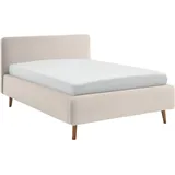 Meise Möbel meise.möbel Polsterbett Mattis 120 x 200 cm Stoff Weiß Ivory