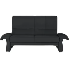 HIMOLLA Sofa Leder 2-Sitzer Schwarz