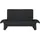 HIMOLLA Sofa Leder 2-Sitzer Schwarz