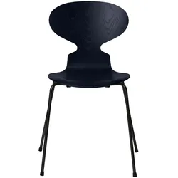 Fritz Hansen - Die Ameise Stuhl, Esche midnight blue gefärbt / Gestell schwarz