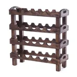 DESIGN DELIGHTS Flaschenregal, Dunkelbraun, Holz, 60x66x23 cm, Wohnzimmer, Regale, Weinregale
