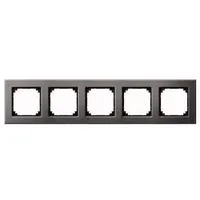 Merten 475514 Metallrahmen 5fach Rhodiumgrau