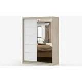 fabryka mebli idczak Schwebetürenschrank Vista 150 x 200 x 0 cm Braun/Weiß