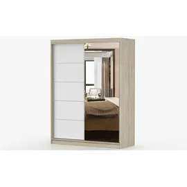 fabryka mebli idczak Schwebetürenschrank Vista 150 x 200 x 0 cm Braun/Weiß