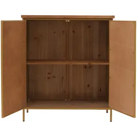Mendler Apothekerkommode 94 x 80 x 35 cm Rot/Blau