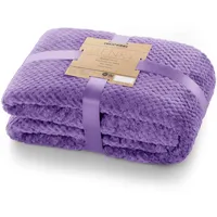 DecoKing Kuscheldecke 170x210 cm violett Decke Microfaser Wohndecke Tagesdecke