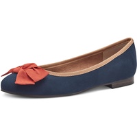 Marco Tozzi Damen Ballerinas mit Schleife Vegan, Mehrfarbig (Navy Multi), 38 EU