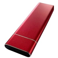 SSD Externe Festplatte 1TB Rot Aluminiumgehäuse Tragbar Universell Einsetzbar PC TV Gaming Business Spielekonsole Notebook Zuverlässige Speicherlösung