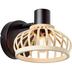 Brilliant Wandleuchte Norah E14 schwarz natur Bambus E14 max. 28W