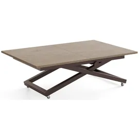 WFL GROUP Axen Braun Eiche 120-160 x 80 x 38-75 cm