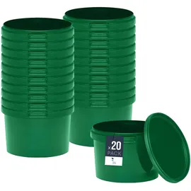 Benbow Eimer mit Deckel grün 30 x 20 x 10 cm 0,5 l 20-tlg.