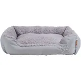 Hundebett Hundekissen Haustierbett Hundekorb Tierbett Hundesofa Hellgrau/Grau 50x37x17 cm