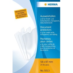 HERMA 5013 25x Ausweishüllen 58×87 mm für Kredit-/Scheckkarte