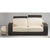 Xlmoebel 2-Sitzer Einzelsofa mit Fußhocker - Bequemsofa Fernsehsofa Relaxsofa TV-Sofa, Hergestellt in Europa beige