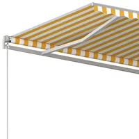 VidaXL Gelenkarmmarkise 400 x 350 cm gelb/weiß