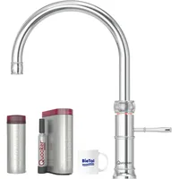 Quooker Classic Fusion Round verchromt glänzend Wasserhahn PRO3 Sprudelwasser CUBE