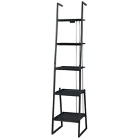 [en.casa] Storfjord Bücherregal 184 x 40 x 40 cm Schwarz