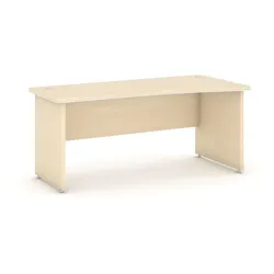 Schreibtisch ARRISTO LUX, Bogen rechts, 1800 mm, Birke