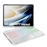 doqo Tastatur Hülle für iPad Air 11/iPad Pro 11,Hülle mit Tastatur für Air 11 M3/M2 (2025/2024),Air 5/4,Pro 11 4/3/2/1 Generation mit Touchpad, 360° Drehbar