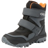 GEOX J Himalaya Boy B ABX Ankle Boot, Black/ORANGE, 34 EU