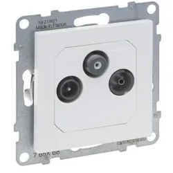 Legrand 765168 SEANO Durchgangsdose TV-R-SAT für HD-TV in der Farbausführung Ultraweiß