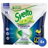 4x Svelto Tabs Geschirrspüler 18-teilig Titanium Opt. Limone