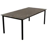 MAGNA Atelier Esstisch SAPPORO aus ECHTEM MARMOR, Küchentisch, Naturstein, Dining Table, nachhaltig, 200x100x75cm grau 200 cm x 75 cm