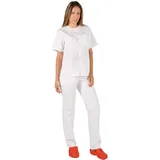 Krankenschwester aus Baumwolle 35% + 65% Polyester. Kasack + Hose, Rundhalsausschnitt. Unisex – hohe Qualität – 842000 (S)