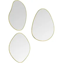 Mirrors and More Wandspiegel 3er Set mit Metallrahmen in Gold