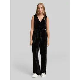 Tom Tailor Regular Fit Jumpsuit aus Samt, Black, XL