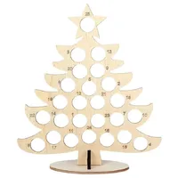 Jorzer Weihnachts-Countdown-Kalender Holz-Schokoladenrahmen Adventskalender Weihnachtsdekoration Style2 Holz-Adventskalender