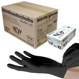 Sfm ® BLACKLETS GRIP+ : XS Nitrilhandschuhe puderfrei F-tex schwarz (1000)