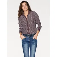 Heine Hemdbluse in bordeaux-grau | Gr.: 36