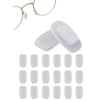 SPORTS WORLD VISION Rechteckige Nasenpads aus weichem Premium-Silikon für Brillen, 11mm Push-in zum Einstecken bequeme Passform mit 10 Paar | Ideal für Brillen und Korrekturbrillen