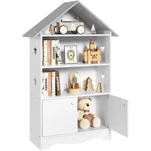 Woltu Kinderbücherregal KR006 1-tlg. Holz weiß