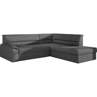 Ecksofa mit Schlaffunktion und Bettkasten, Sofa Eckcouch L-Form Schlafsofa Sofagarnitur Wohnlandschaft mit Bettfunktion Polstergarnitur Couch für ... - Grau