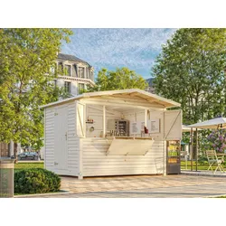 Palmako faltbarer Marktstand Marian 6,2 m2 - 16 mm (20 Minuten Aufbauzeit!)  naturbelassen