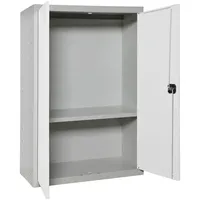 Proregal Stahlschrank Metall 90x80x40 cm Grau/Weiß 1x Fachboden