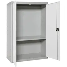 Proregal Stahlschrank Metall 90x80x40 cm Grau/Weiß 1x Fachboden